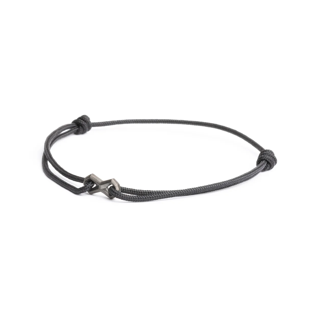 Black nylon bracelet with a black infinity sign - Image 5