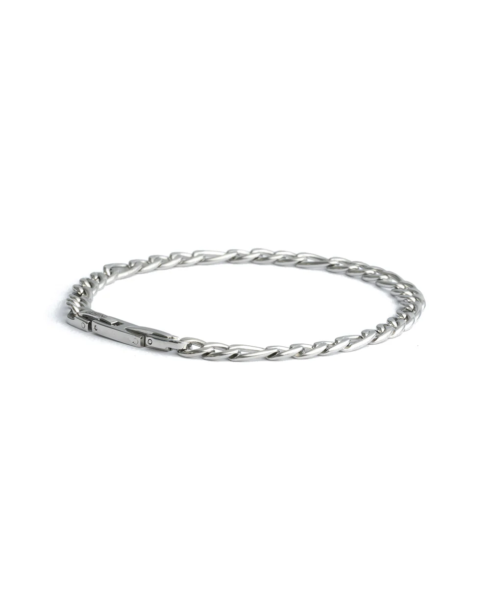 5mm figaro stainless steel chain with silver finish - Image 6