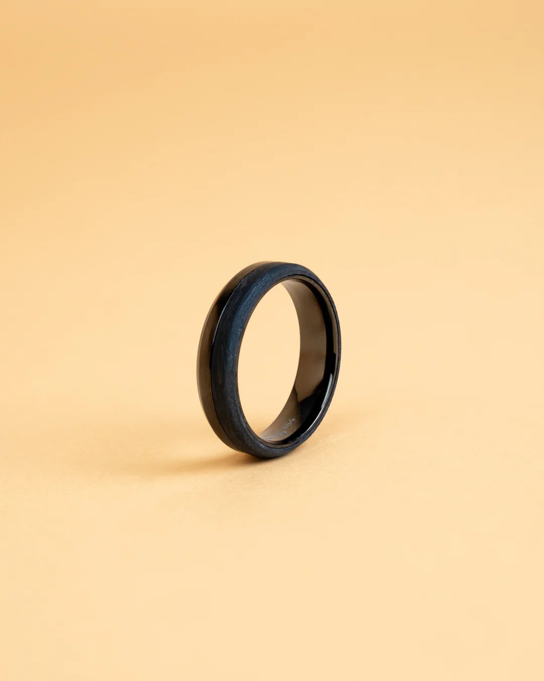 6mm Black titanium and Carbon ring