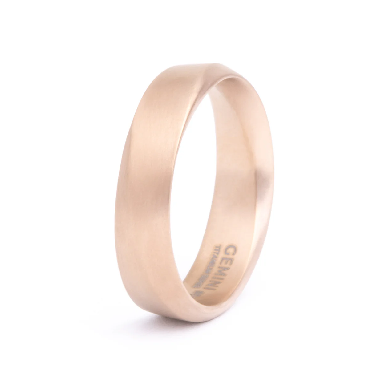 6mm Twisted full Bronze-plated Titanium ring - Image 5