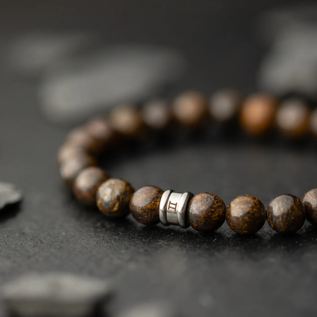 Bracelet with 8mm Bronzite stone - Image 2