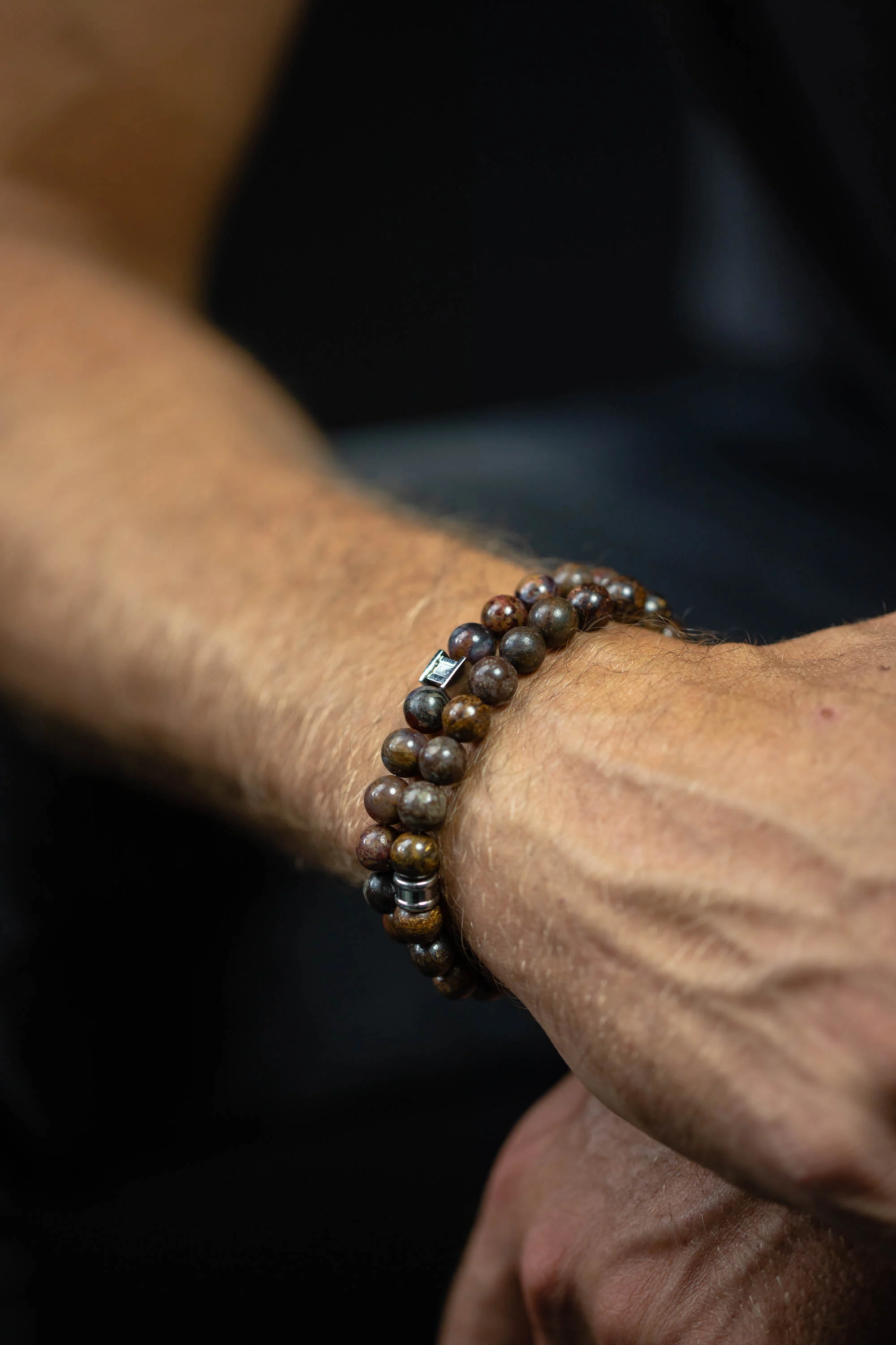 Bracelet with 8mm Bronzite stone - Image 4