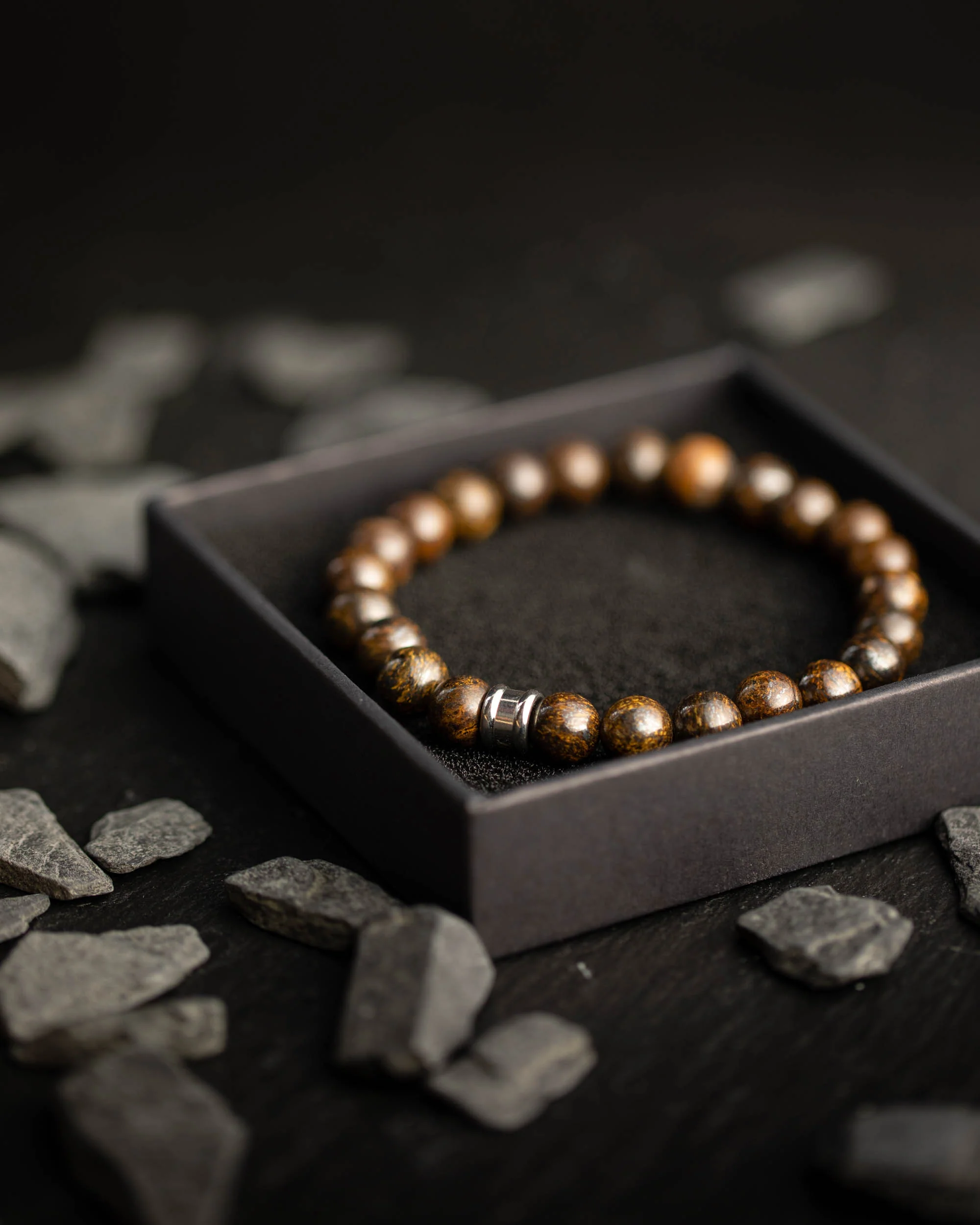 Bracelet with 8mm Bronzite stone - Image 5