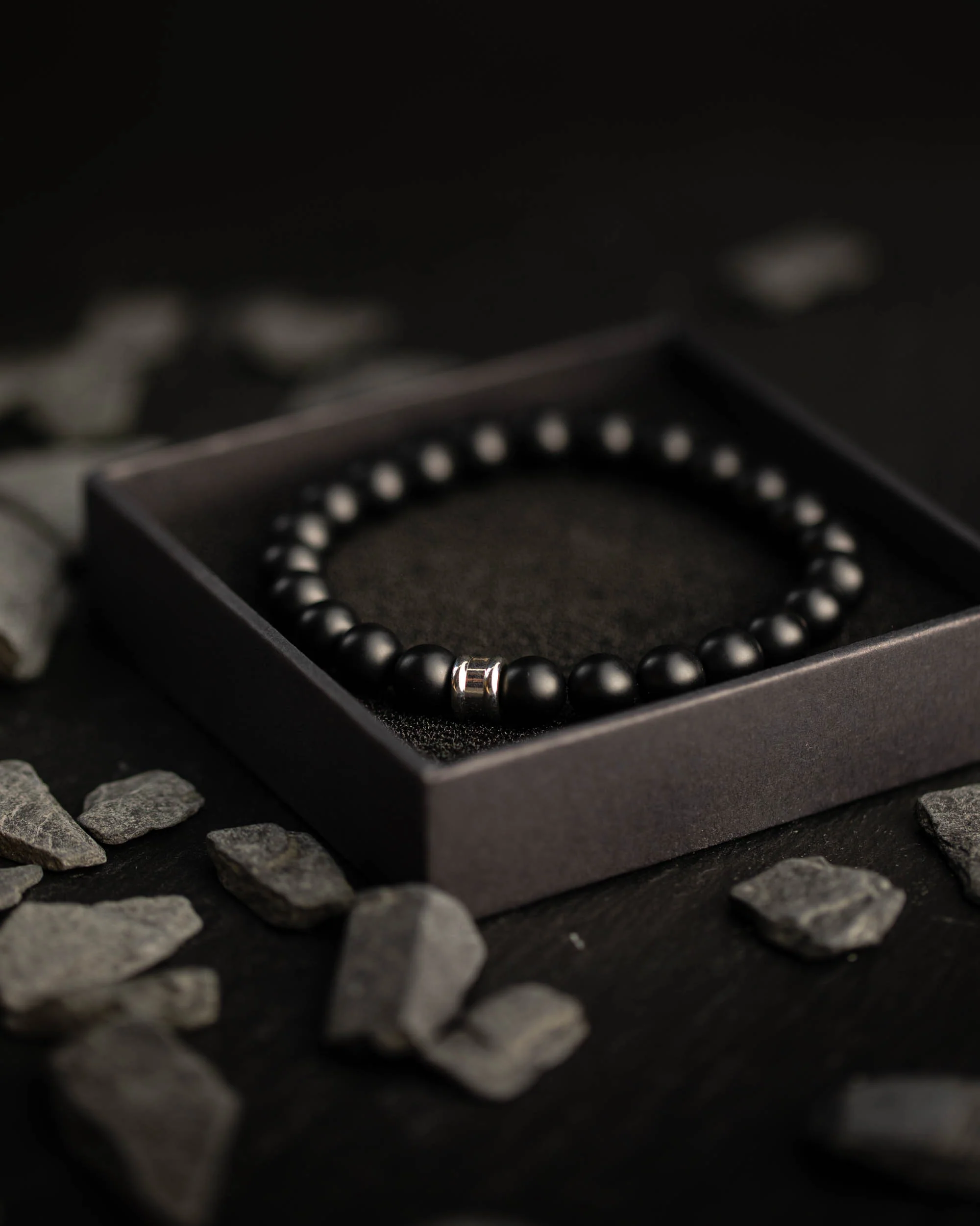 Bracelet with 8mm Matte Agate stone - Image 4