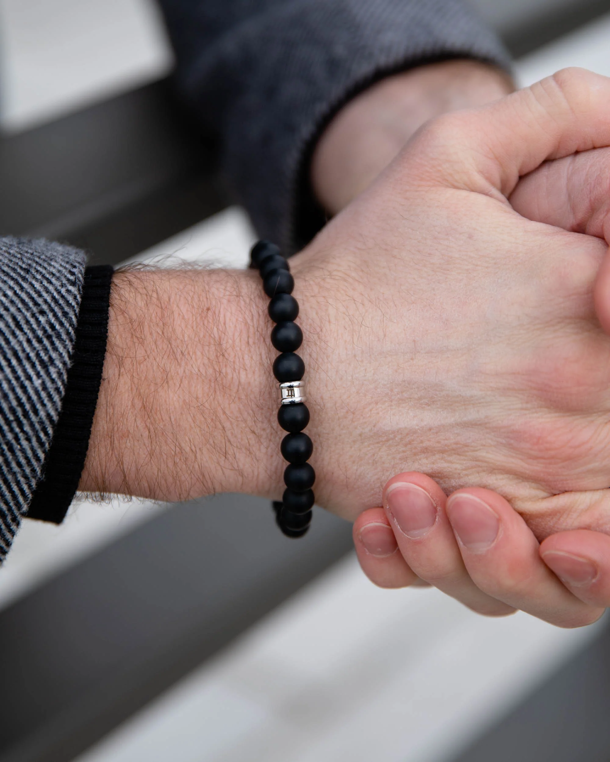 Bracelet with 8mm Matte Agate stone - Image 5