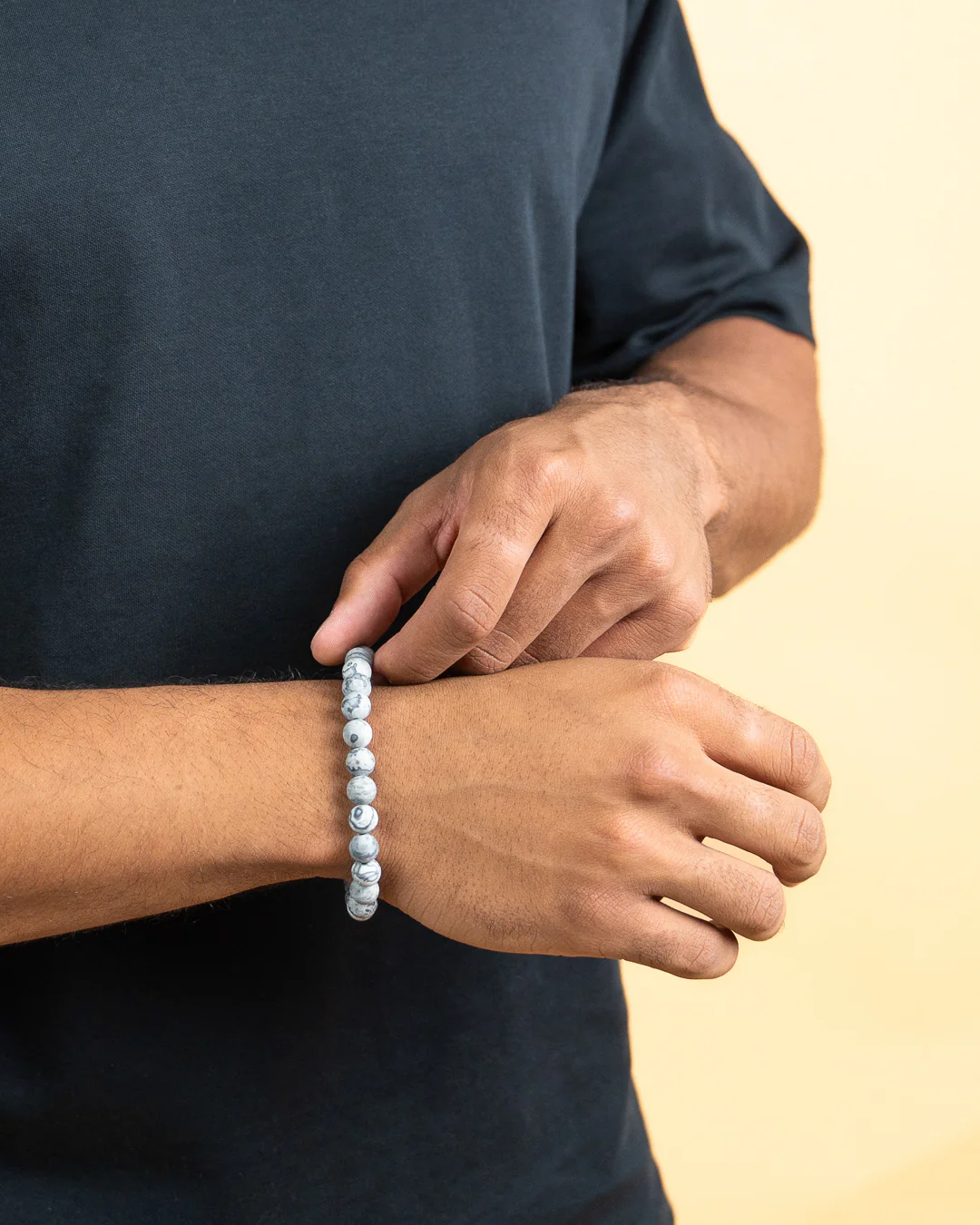 Bracelet with 8mm Matte Jasper stone - Image 3