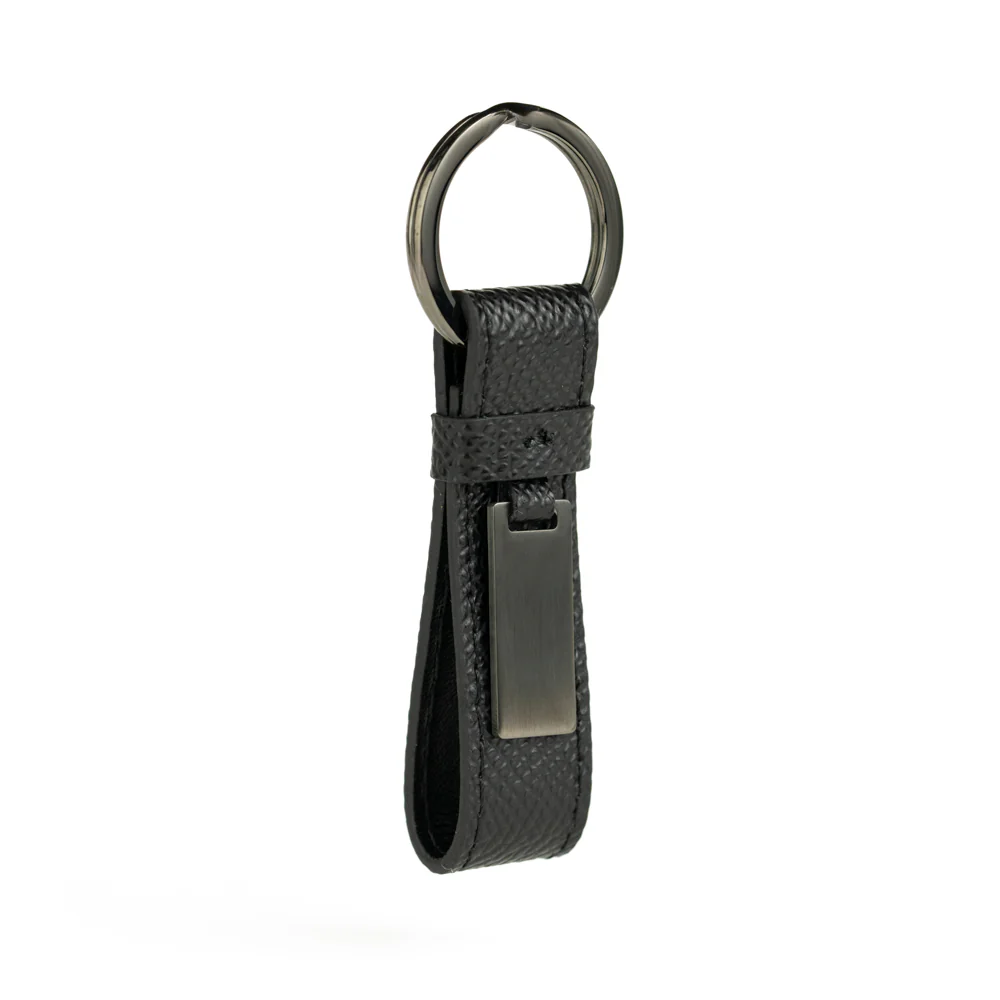 Black leather keychain - Image 4