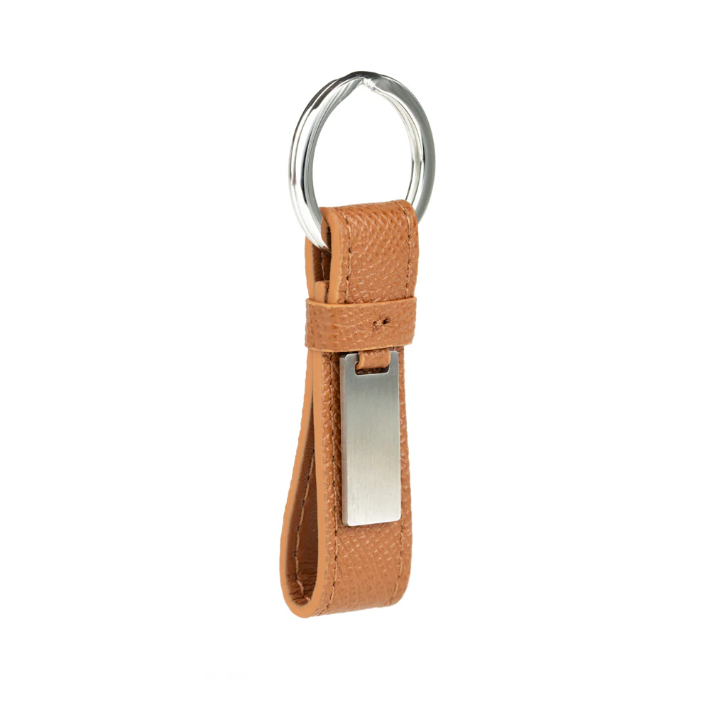 Brown leather keychain - Image 3