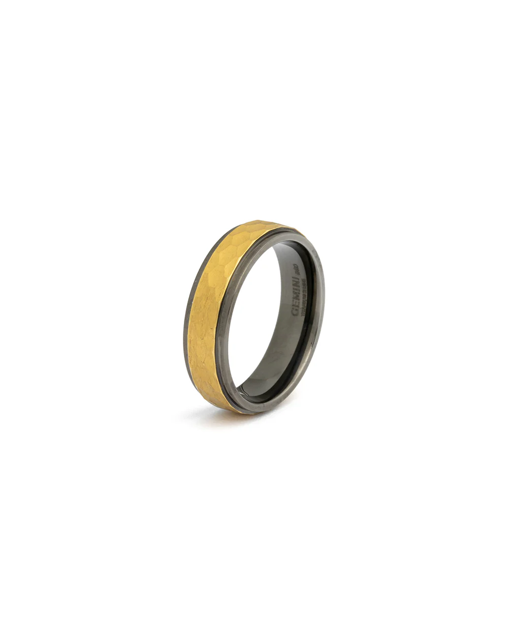 6mm Titanium ring with black & gold finish - Image 5