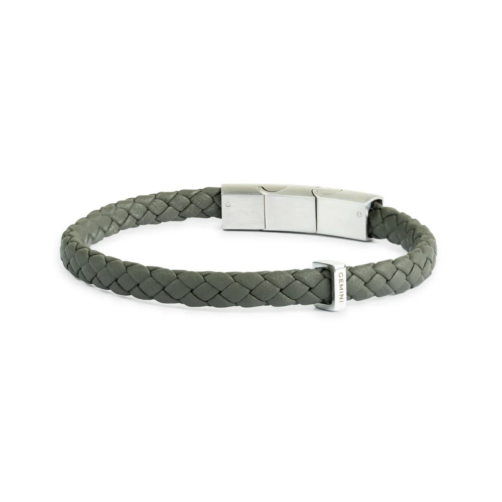Green Italian nappa leather bracelet - Image 6