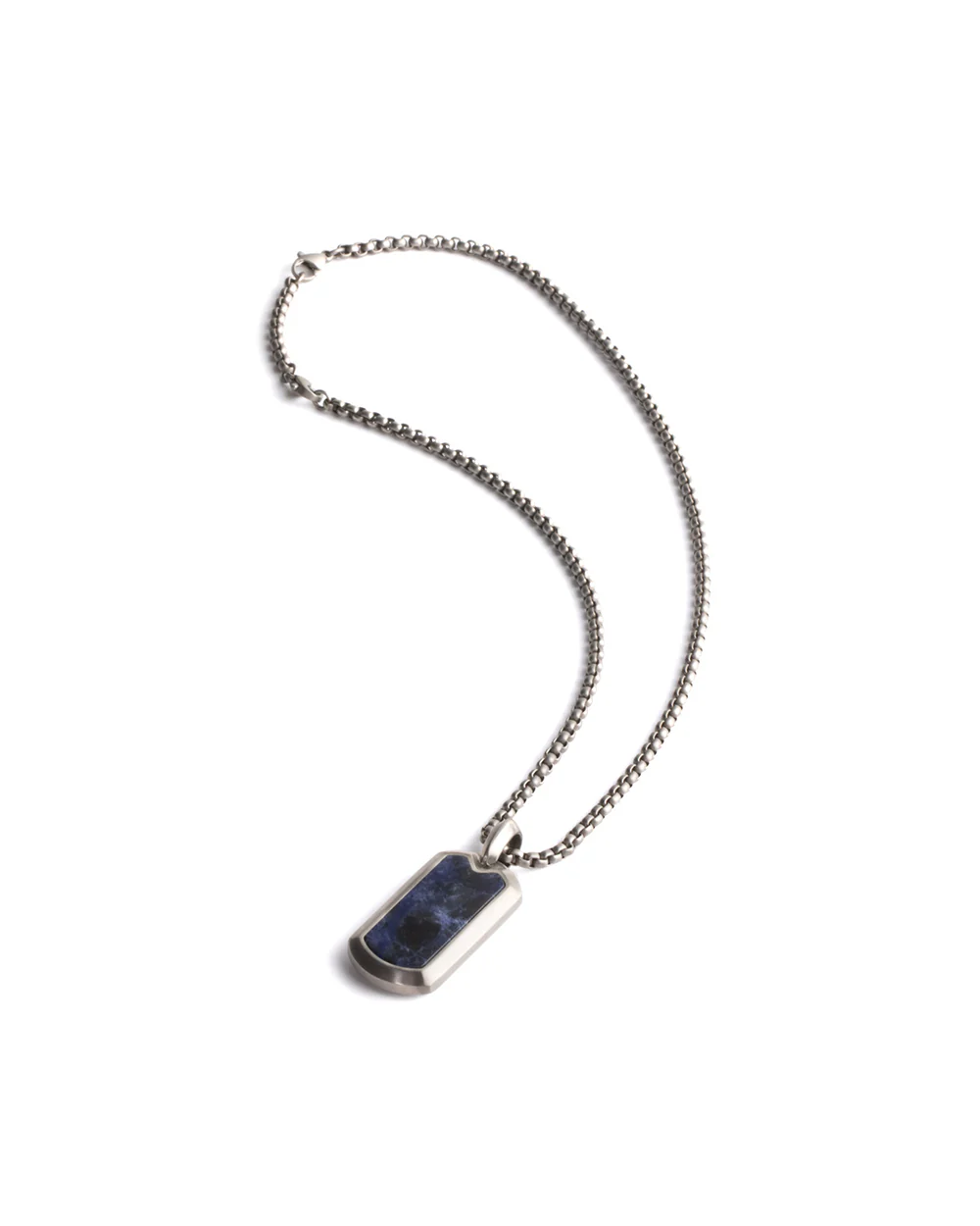 Full titanium necklace with Blue Jeremejevite stone - Image 4