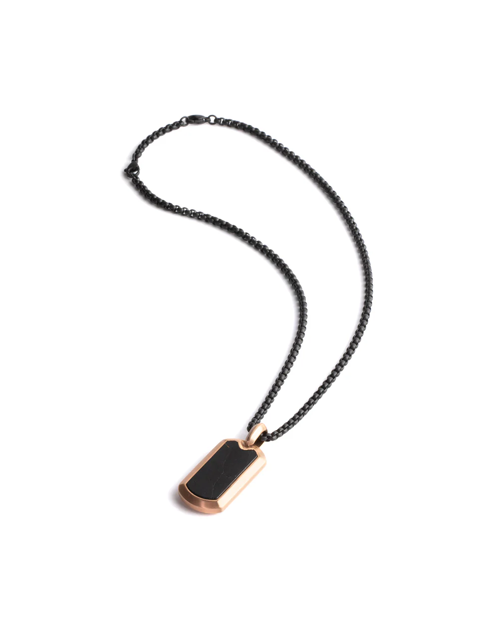 Full titanium necklace with bronze and Carbon Fiber finish - Image 4