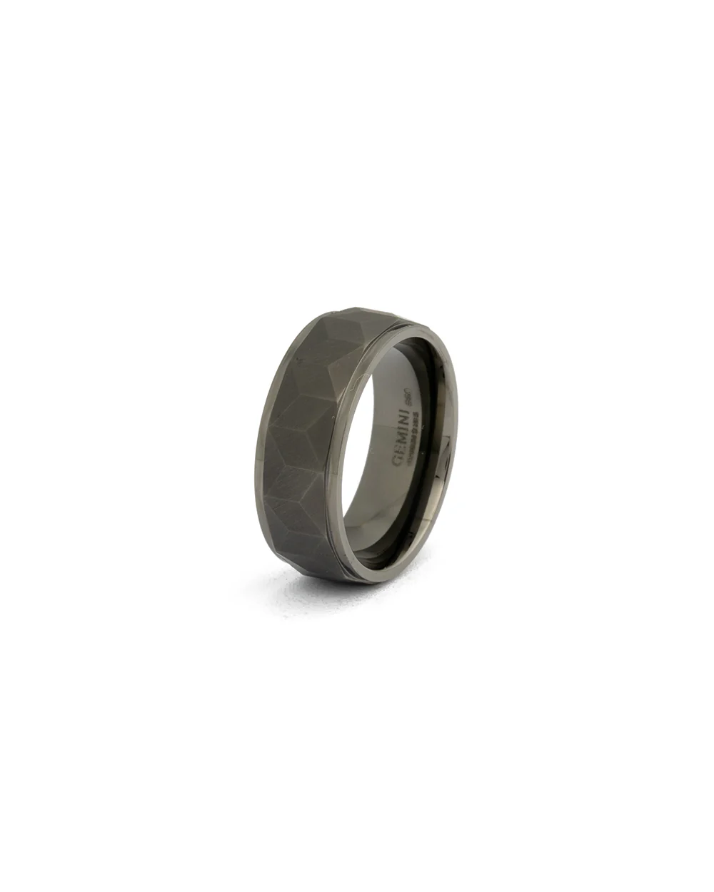 8mm Titanium ring with black on black finish - Image 5