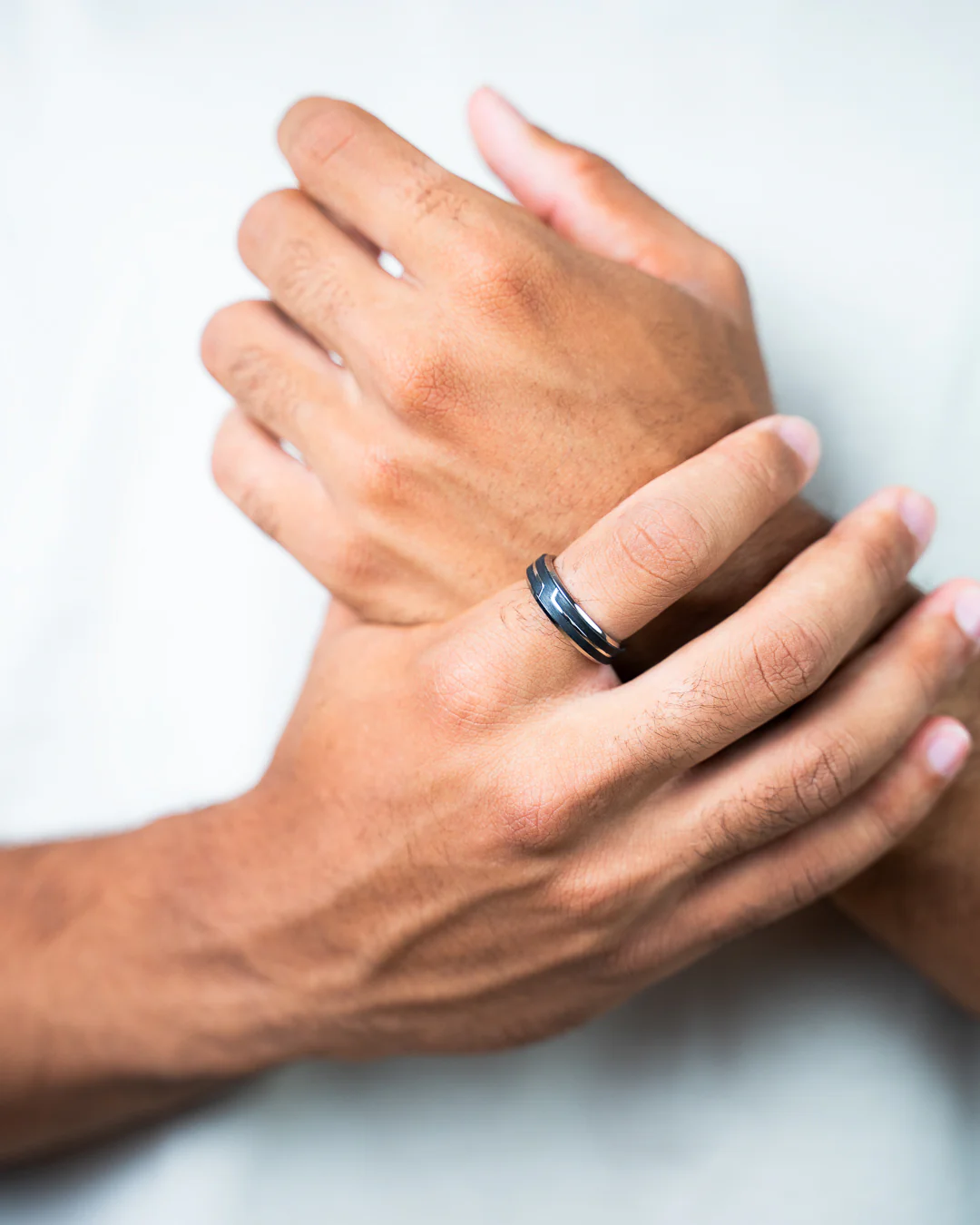 Titanium ring with Forged Carbon finish - Image 3