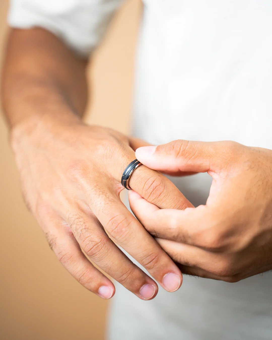 Titanium ring with Forged Carbon finish - Image 4