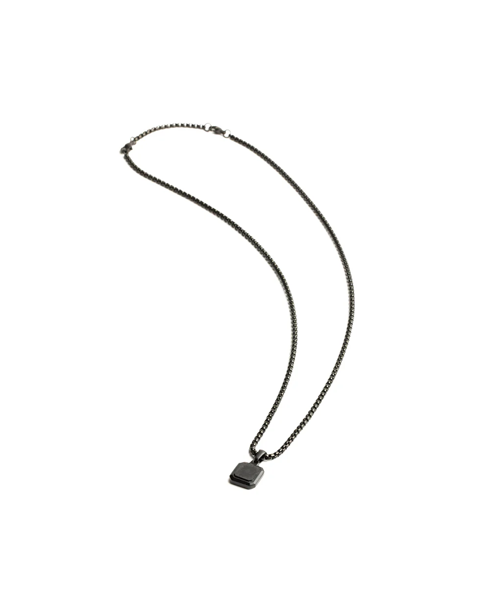 Titanium/Steel necklace with Black Agate stone - Image 5